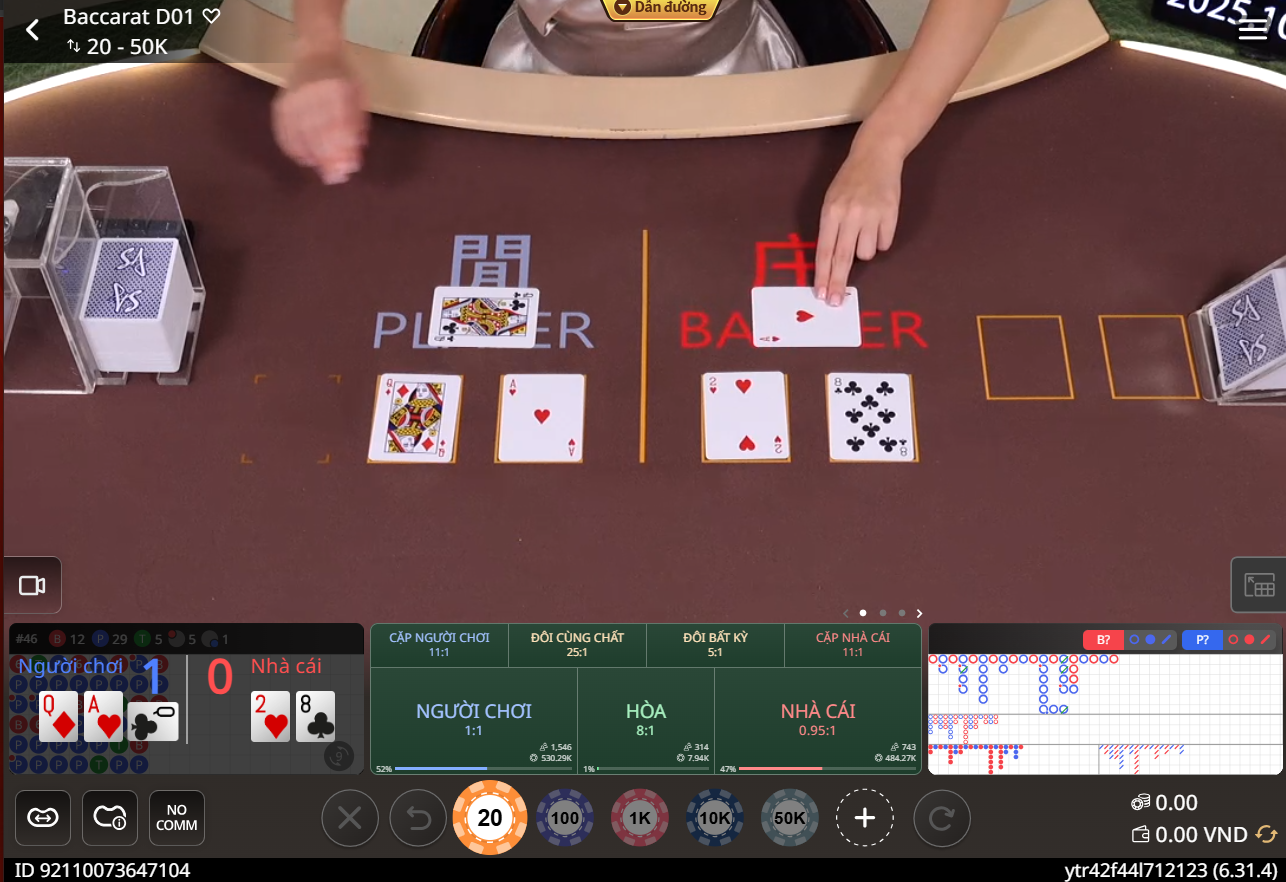 Baccarat OKKING – Sân chơi đẳng cấp, thưởng lên tới tỷ đồng 3 Các cửa cược phổ biến trong Baccarat OKKING